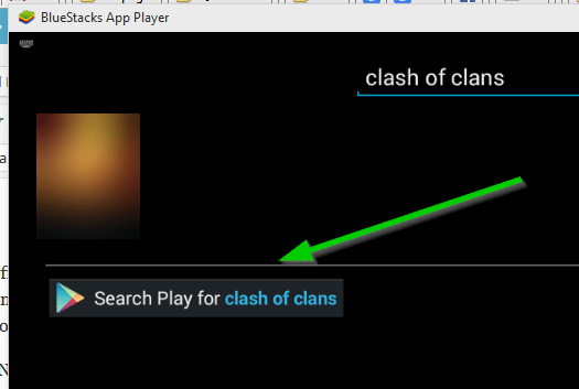 clash of clans search bluestacks