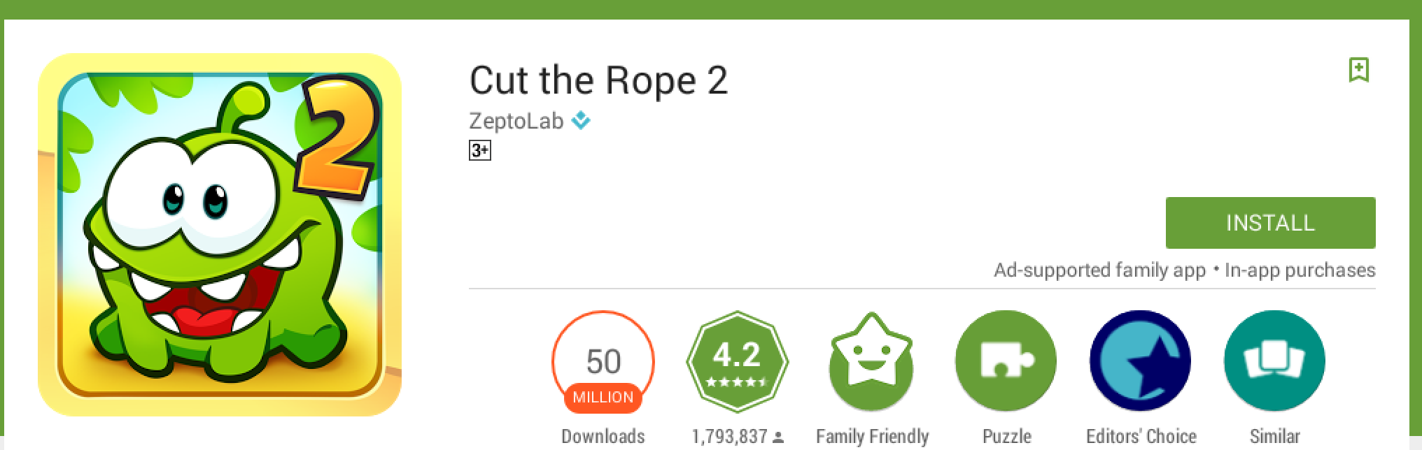 install cut the rope 2 button